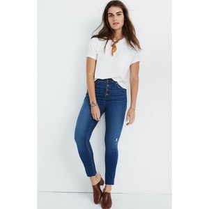 Madewell 10" High-Rise Skinny Jeans in Hanna Wash
